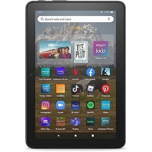 Amazon Fire HD 8 tablet, HD Display, 64 GB, 30% faster processor, designed for portable entertainment, (2022 release), Black