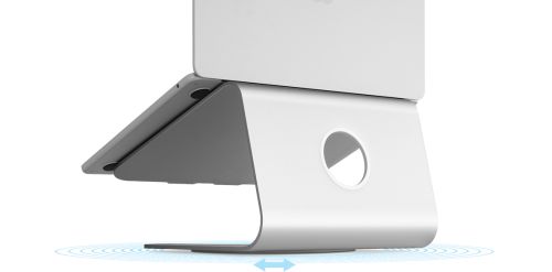 mStand360 Laptop Stand w/ Swivel Base - Silver