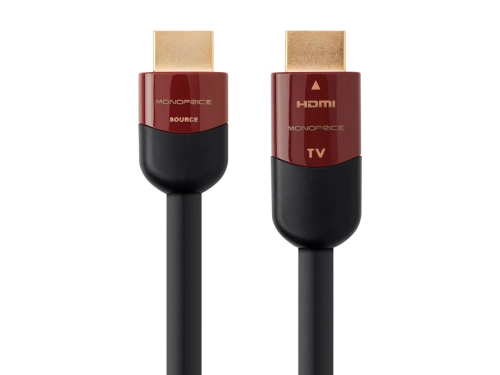 Monoprice 4K High Speed HDMI Cable 25ft - CL2 In Wall Rated 18Gbps Active Black