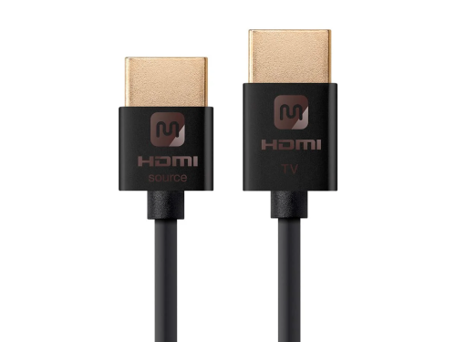 Monoprice 4K Slim High Speed HDMI Cable 6ft - 18Gbps Active Black