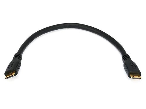 Monoprice High Speed HDMI Cable with HDMI Mini Connector - 4K@24Hz, 10.2Gbps, 30AWG, CL2, 9in, Black