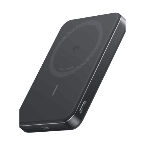 ANKER MagGo 10,000mAh Power Bank, Snaps To Magnetic Phones, Wired & 15W Wireless Charging, USB-C, Qi2 Certified Charging, Lightweight And Compact Design, Black