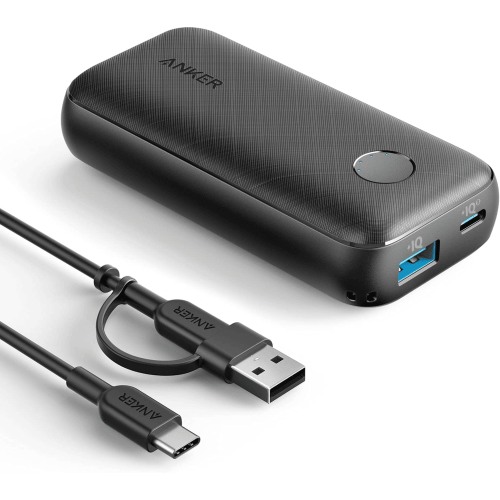 Anker PowerCore 10000 Redux Portable Power Bank, LED Indicator, 18W Output, USB & USB-C Power Delivery, Universal Compatibility, Black | A1246H11