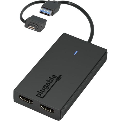 lugable Dual Monitor Adapter for M1/M2/M3/M4 macOS Systems, Windows, ChromeOS. Broad Compatibility - Thunderbolt, USB-C, USB 3.0 to HDMI Adapter for Dual Monitors 1920x1080 @60Hz, SMI Driver Required