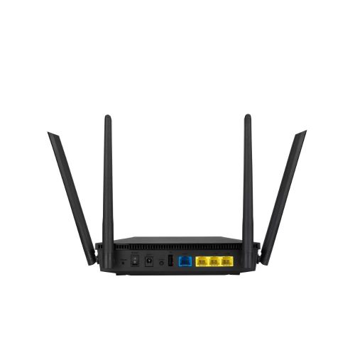 AX1800 Dual Band WiFi 6 (802.11ax) Router supporting MU-MIMO and OFDMA technology, with AiProtection Classic network security powered by Trend Micro™, compatible with ASUS AiMesh WiFi system
