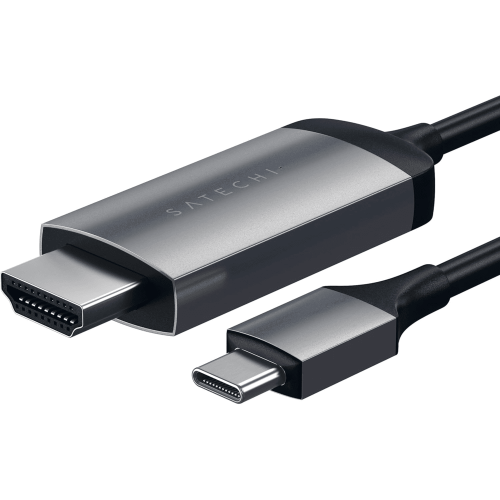 Satechi Aluminum USB C to HDMI Cable 4K @ 60Hz USB C to HDMI Capable Compatible with iMac Pro, iMac, Mac Mini, MacBook Pro/Air, Windows, PC, Laptop and More - Space Gray
