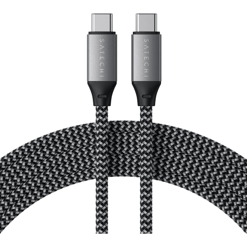 Satechi USB C to USB C Cable 100W Compatible with iPhone 15/15Pro/ 15Plus/15ProMax, iPad Mini 6/ Pro 2021, iPad Air 4, MacBook Pro 2020, Samsung Galaxy S23, Switch and More (6.5ft/2m)