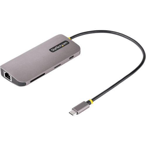 StarTech.com USB C Multiport Adapter - USB Type-C Mini Dock with HDMI 4K or VGA 1080p Video - 100W Power Delivery Passthrough, 3-port USB 3.0 Hub, GbE, SD & MicroSD - Laptop Travel Dock (DKT30CHVSCPD)