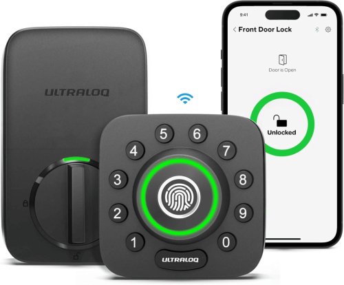 ULTRALOQ Smart Lock U-Bolt Pro - Fingerprint Smart Door Lock