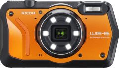 Ricoh WG-6 Webcam Orange Waterproof Camera 20MP Higher Resolution Images 3-Inch LCD Waterproof 20m Shockproof 2.1m Underwater Mode 6-LED Ring Light for Macro Photography