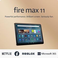 Amazon Fire Max 11 tablet, vivid 11” display, all-in-one for streaming, reading, and gaming, 14-hour battery life, optional stylus and keyboard, 128 GB, Gray, without lockscreen ads