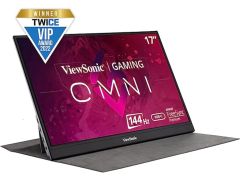 ViewSonic VX1755 17 Inch 1080p Portable IPS Gaming Monitor with 144Hz, AMD FreeSync Premium, 2 Way Powered 60W USB C, Mini HDMI, and Built in Stand with Smart Cover - VX1755 - 1080p