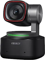 OBSBOT Tiny 2 Webcam 4K Voice Control PTZ, AI Tracking Multi-Mode & Auto Focus, Web Camera with 1/1.5" Sensor, Gesture Control, 60 FPS, HDR Light Correction, Webcam for PC, Streaming, Meeting, etc.